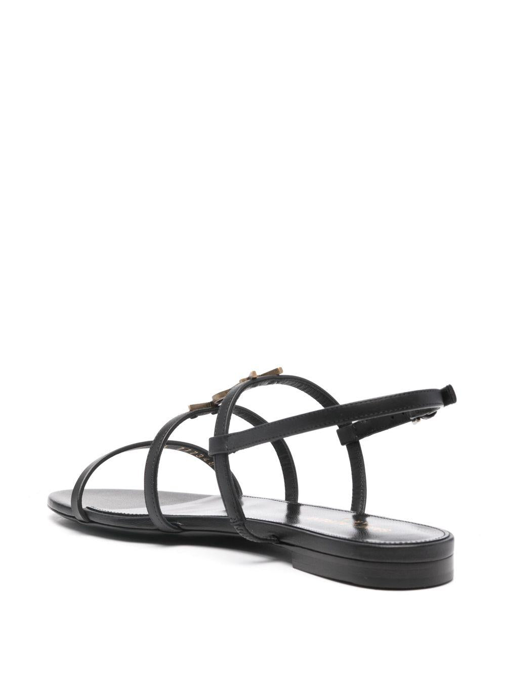 New Cassandra flat sandals<BR/><BR/> 777348 BDATT1000 SAINT LAURENT