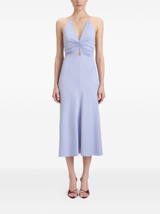 V-neck ruched midi dress 1325JDR006584A 9459 VICTORIA BECKHAM