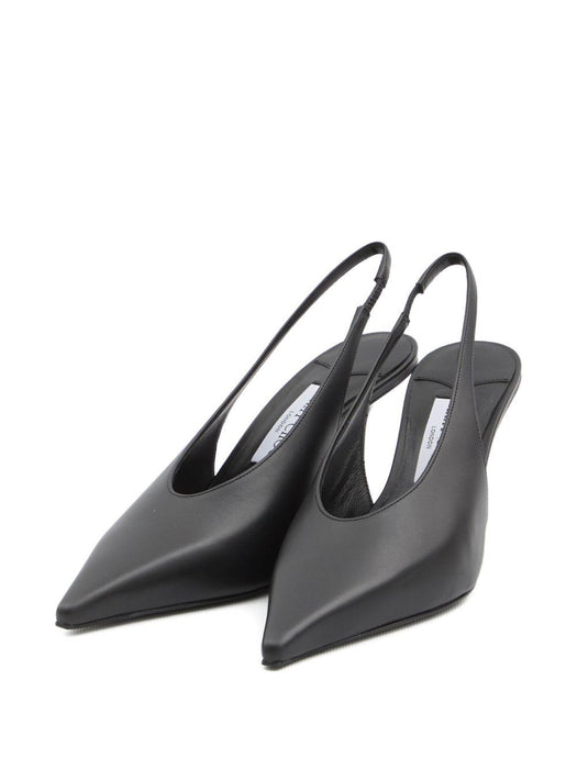 80mm Isa pointed-toe slingback pumps ISA 80 CLF BLACK JIMMY CHOO