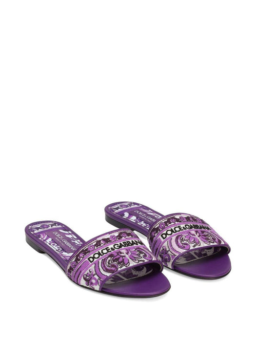 Majolica-pattern slides CQ0571 AV804I03TN DOLCE & GABBANA