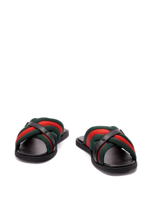 Maverik Web-striped cross-strap sandals 838084 HAAHH8449 GUCCI
