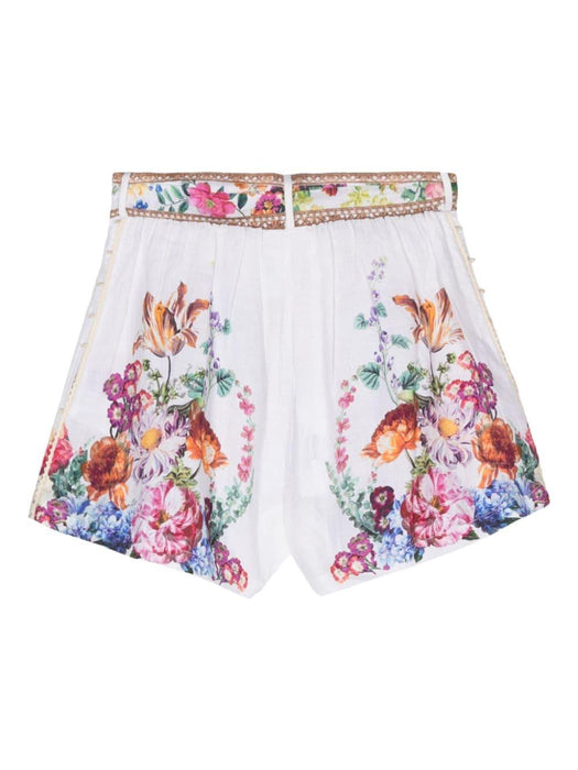 Plumes And Parterres linen shorts 00027121 PLUPARTS CAMILLA