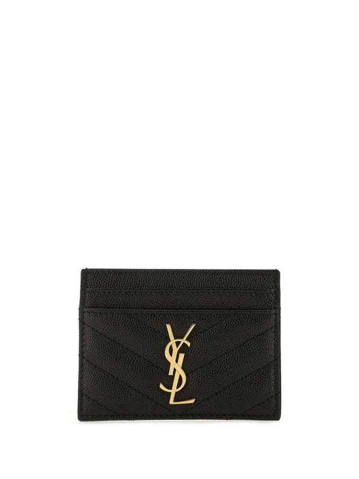 Monogram quilted card holder 423291 BOW011000 SAINT LAURENT