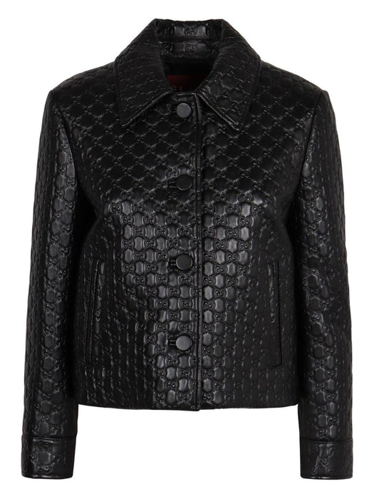 embossed-GG leather jacket 834308 XNA4F1000 GUCCI