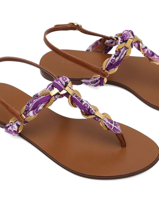 Maiolica-print sandals CQ0639 AE490I03TN DOLCE & GABBANA