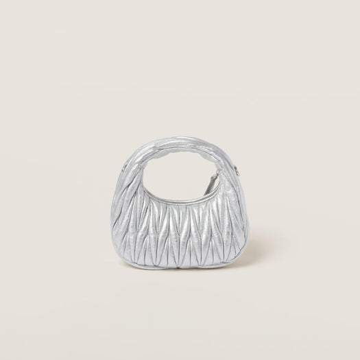 Wander matelassé nappa leather hobo mini-bag 5BP078 V OOO AN88F0118 MIU MIU