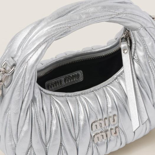 Wander matelassé nappa leather hobo mini-bag 5BP078 V OOO AN88F0118 MIU MIU