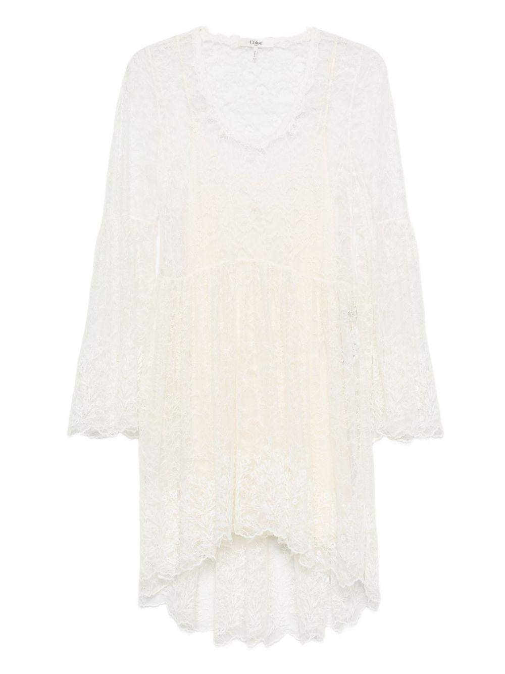 lace bell-sleeve mini dress 25ARO13990 107 CHLOÉ