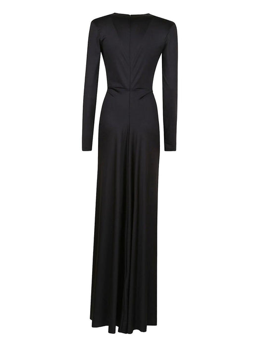plunge-neck gathered maxi dress 1325JDR006472A 1 VICTORIA BECKHAM