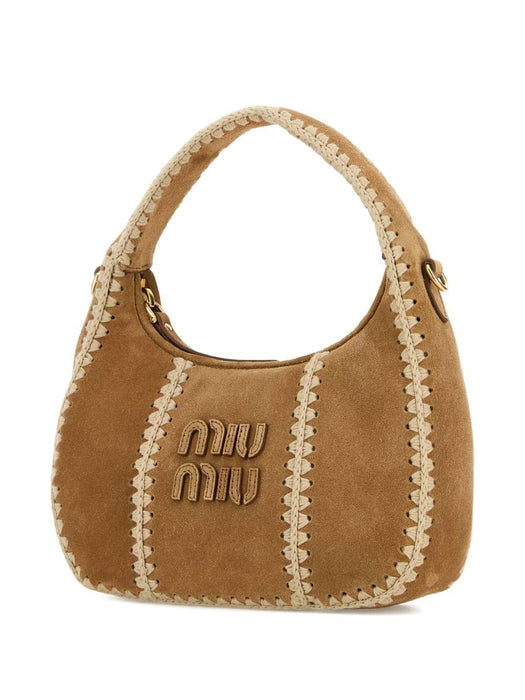 Wander suede braided shoulder bag<BR/><BR/> 5BC125 V OWR 2IBGF0401 MIU MIU