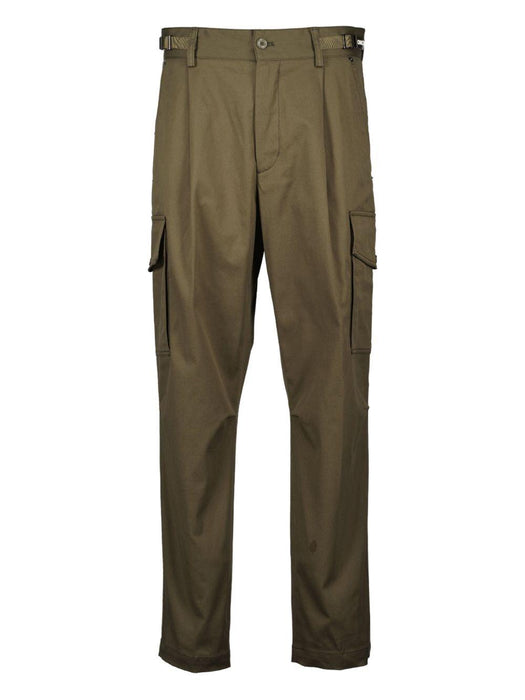 pleated logo patch trousers K20912A00026 598R183C MONCLER