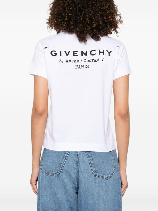 logo-print T-shirt BW70FJP75N 100 GIVENCHY