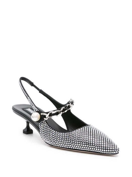 rhinestone-embellished pointed-toe pumps 5I055E F 045 2AWLF0002 MIU MIU