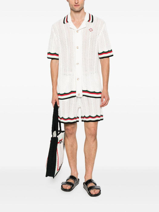 logo-embroidered shirt<BR/><BR/> MPF25-KW-996-01 MONTAGNE ONDULÉE CASABLANCA