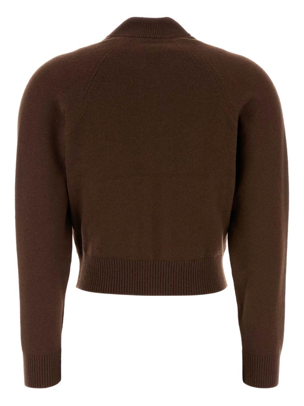 zip-up cropped cardigan MMF887 S OOO 175QF0324 MIU MIU