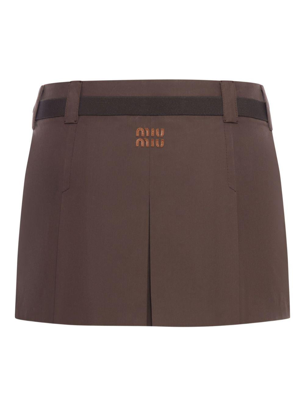 cotton mini skirt MG2485 S OOO 12NSF0324 MIU MIU