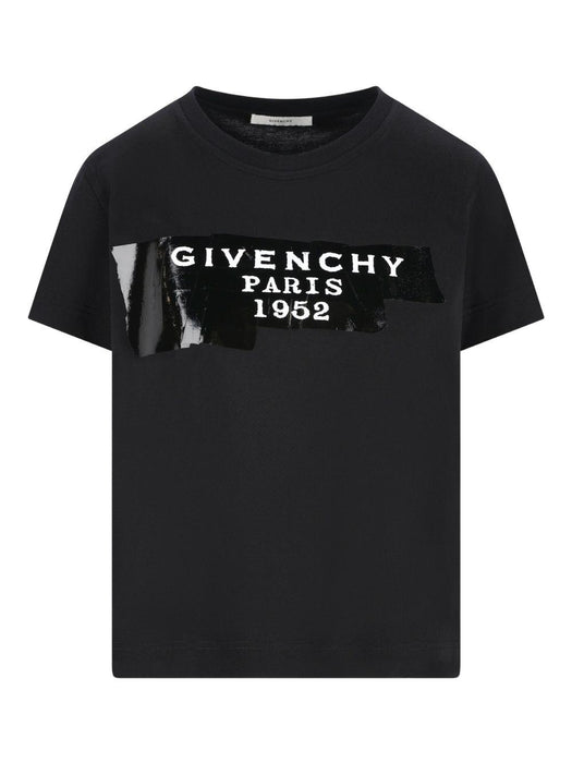 logo-print cotton T-shirt BW70FJP78U001 001 GIVENCHY
