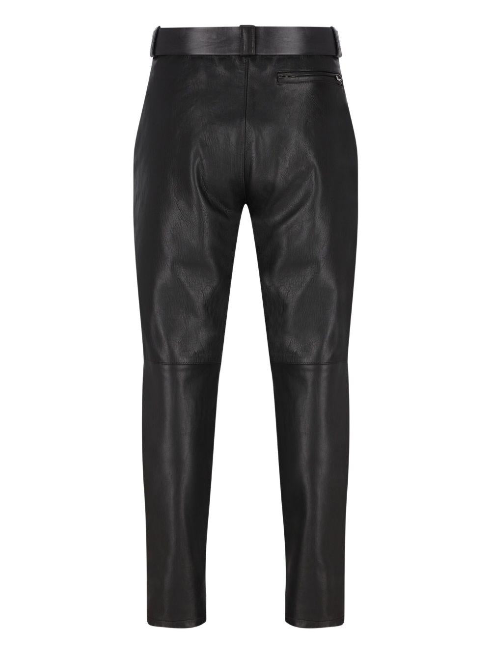 leather trousers<BR/><BR/><BR/><BR/> 845571 YCTR21000 SAINT LAURENT
