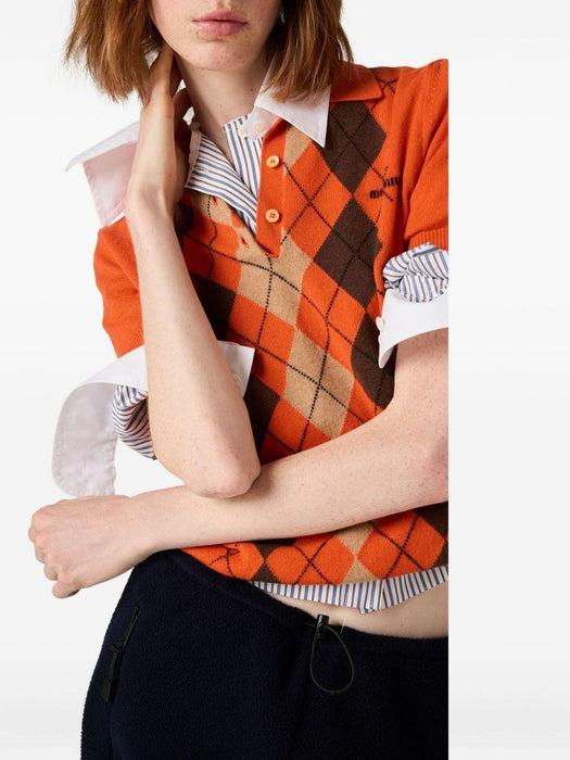 striped embroidered shirt MK1971 S OOO 174TF0963 MIU MIU