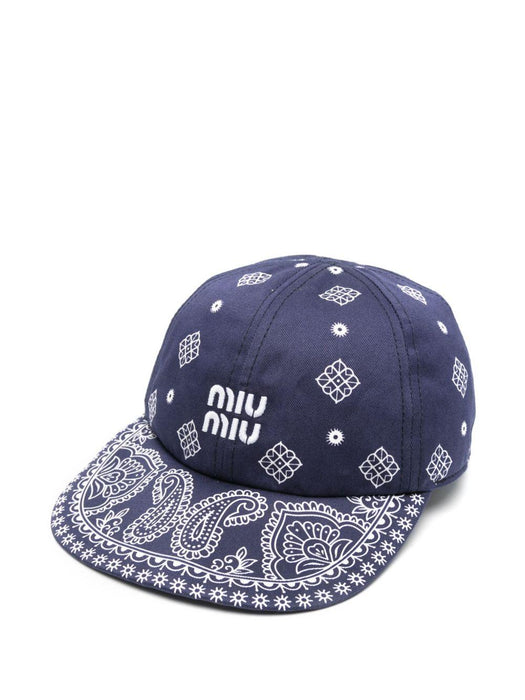 logo-embroidered cap 5HC369 2IC9F022X MIU MIU