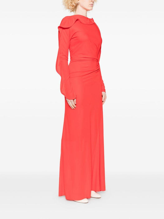 draped long-sleeve maxi dress 1425WDR006960A 1 VICTORIA BECKHAM