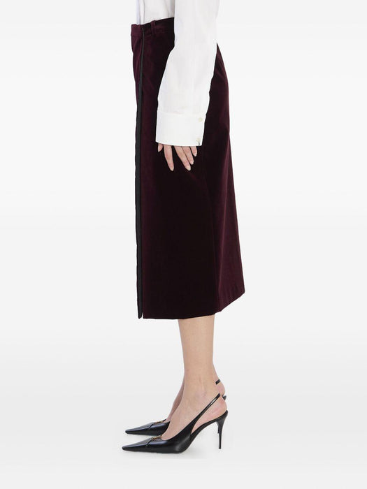 velvet midi skirt 826769 Y615W6500 SAINT LAURENT