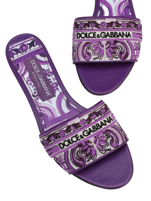 Majolica-pattern slides CQ0571 AV804I03TN DOLCE & GABBANA