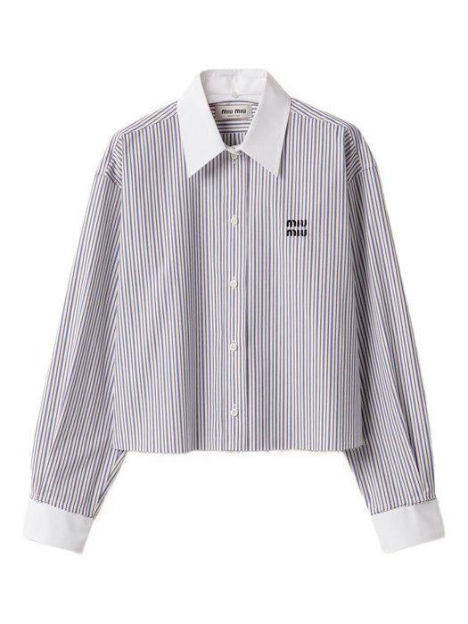 striped embroidered shirt MK1971 S OOO 174TF0963 MIU MIU