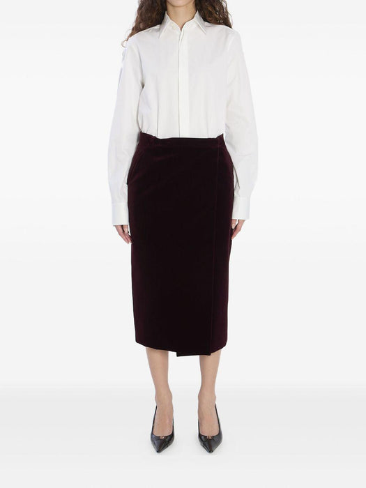 velvet midi skirt 826769 Y615W6500 SAINT LAURENT