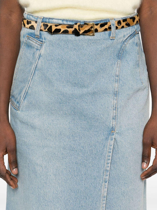 denim wrap detail skirt 1125DSK006000A PALE BLUE WASH 9204 VICTORIA BECKHAM