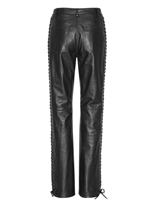 laced leather trousers<BR/><BR/><BR/><BR/><BR/><BR/><BR/><BR/> 115133100 100 ROTATE