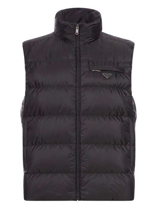 PADDED FEATHER JACKET IN RE-NYLON SGB033 S OOO 1WQ9F0002 PRADA