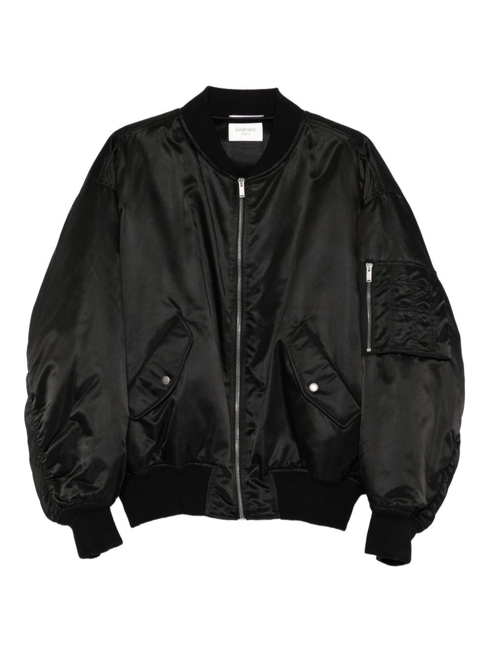 button-fastening bomber jacket<BR/> 838713 YZ9BV1000 SAINT LAURENT