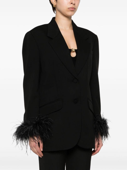 feather-trim blazer MH1901 S OOO 1378F0002 MIU MIU
