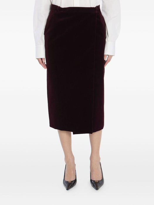 velvet midi skirt 826769 Y615W6500 SAINT LAURENT
