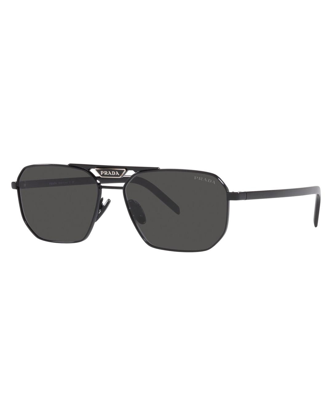 RECTANGLE-SHAPE 58YS SUNGLASSES<BR/> 400-PR 58YS 1AB5S0 57  PRADA
