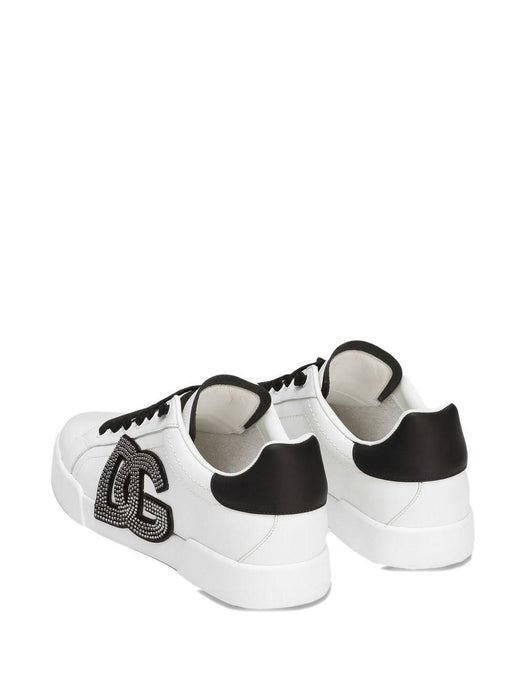 Portofino rhinestone-embellished logo sneakers CK2341 AI41189697 DOLCE & GABBANA
