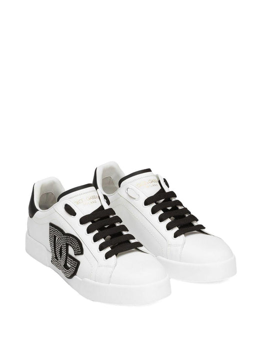 Portofino rhinestone-embellished logo sneakers CK2341 AI41189697 DOLCE & GABBANA