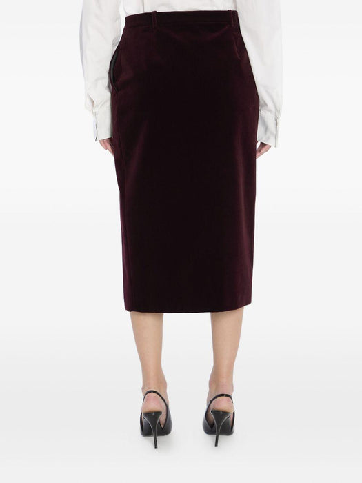 velvet midi skirt 826769 Y615W6500 SAINT LAURENT