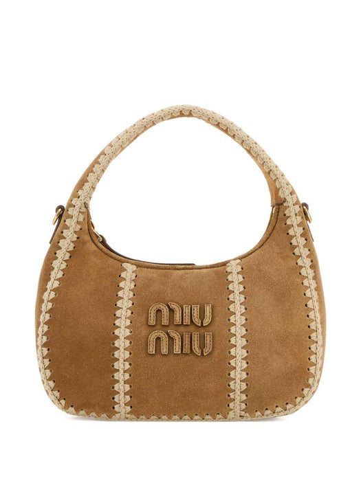 Wander suede braided shoulder bag<BR/><BR/> 5BC125 V OWR 2IBGF0401 MIU MIU