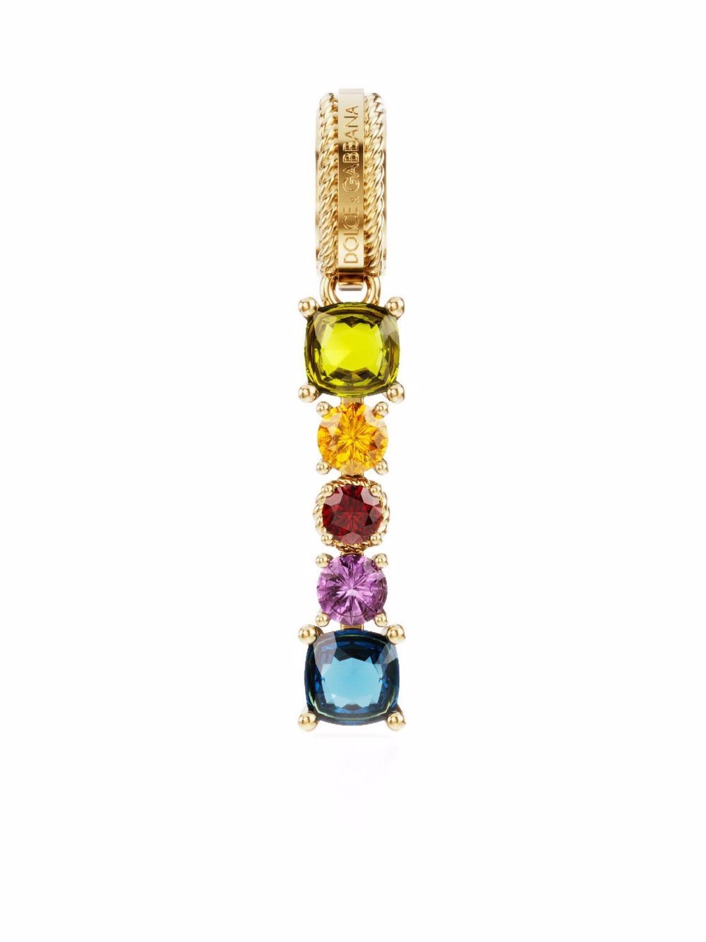 18K yellow gold I letter multi-gems pendant WANR2GWMIXI ZOO00 DOLCE & GABBANA 