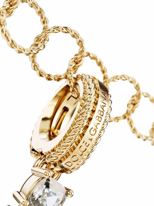 18K yellow gold L letter multi-gems pendant WANR2GWMIXL ZOO00 DOLCE & GABBANA 