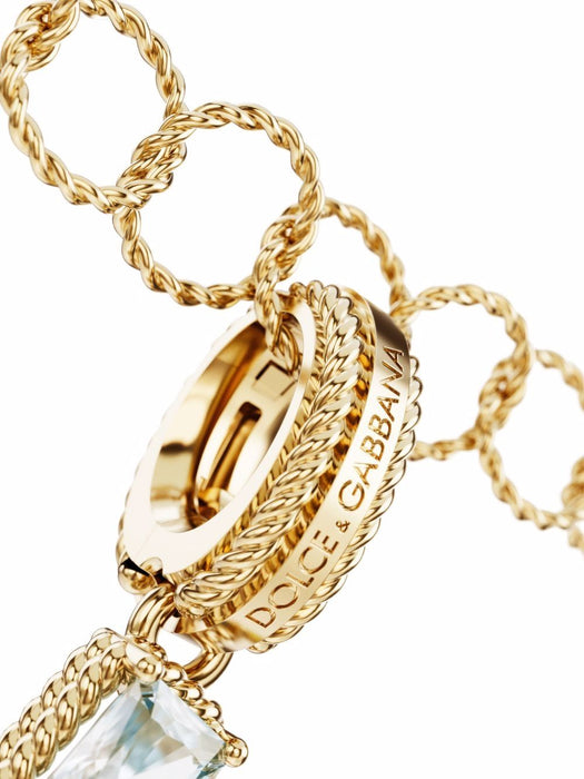 18K yellow gold U letter multi-gems pendant WANR2GWMIXU ZOO00 DOLCE & GABBANA 
