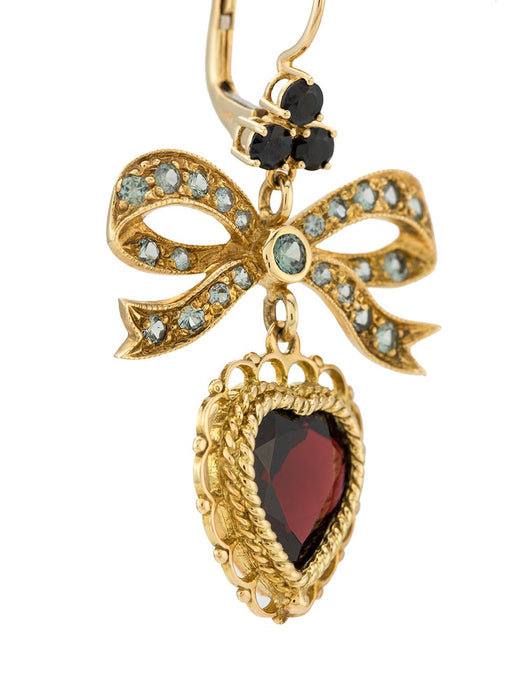18K yellow gold Devotion rhodolite garnet earrings<BR/><BR/> WEEL1G WGRA1ZOO00 DOLCE & GABBANA 