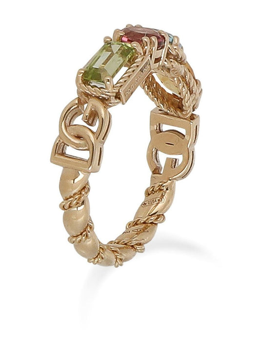 18K yellow gold Rainbow gemstone ring WRQR4G WMIX1ZOO00 DOLCE & GABBANA 