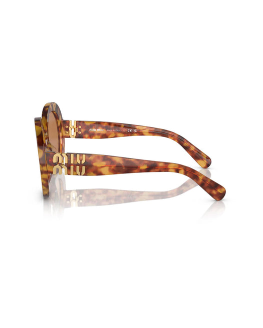 MU 11YS ROUND-SHAPE SUNGLASSES<BR/> 400-MU 11YS 4BW2Z1 55 MIU MIU 