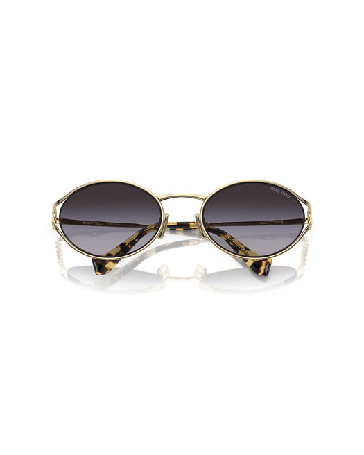 MU 52YS OVAL-SHAPE SUNGLASSES<BR/> 400-MU 52YS ZVN5D1 54  MIU MIU 