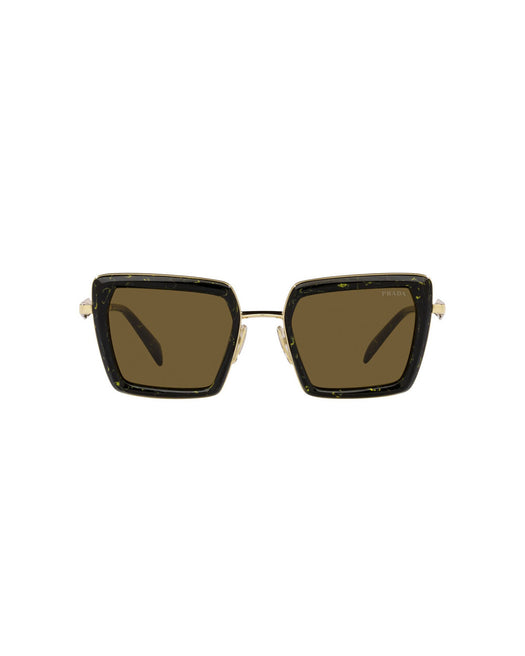 SQUARE-SHAPE 55ZS SUNGLASSES<BR/> 400-PR 55ZS 19D01T 52 PRADA 