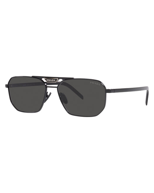 RECTANGLE-SHAPE 58YS SUNGLASSES<BR/> 400-PR 58YS 1AB5S0 57  PRADA 
