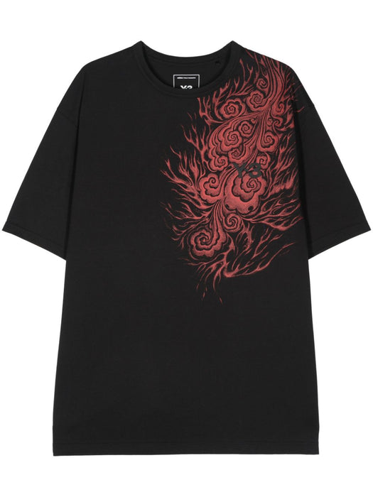 x Japanese Football Association flame-print T-shirt IW7382  ADIDAS Y-3 